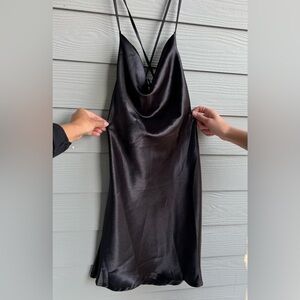 Black Satin Dress